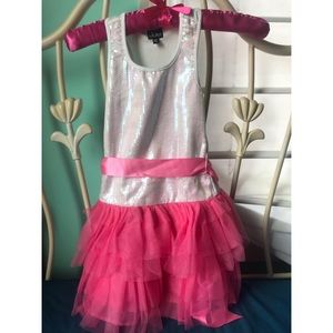 White Sequence with Pink Tool Tutu